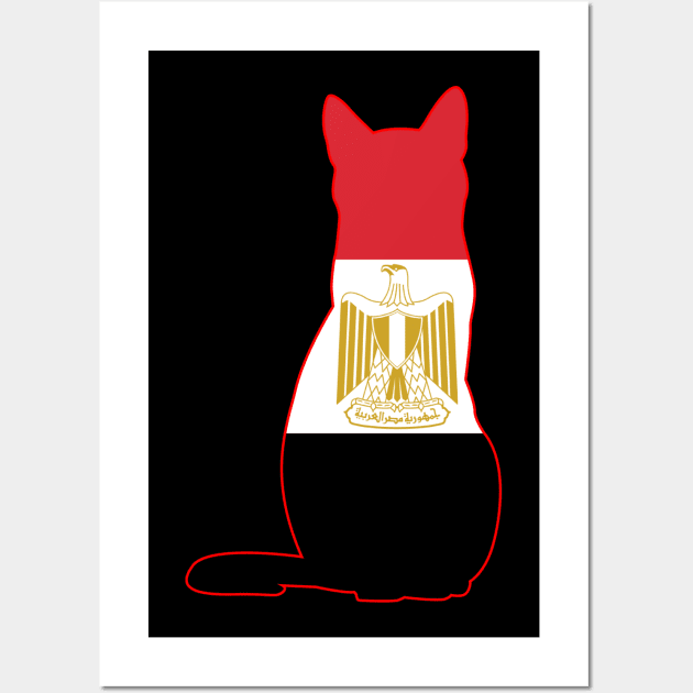 Egyptian Cat Flag Wall Art by Wickedcartoons